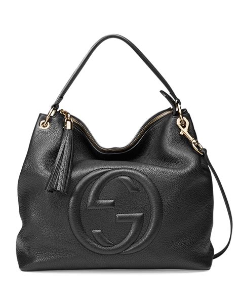 black gucci shoulder purse|gucci adjustable shoulder handbags.